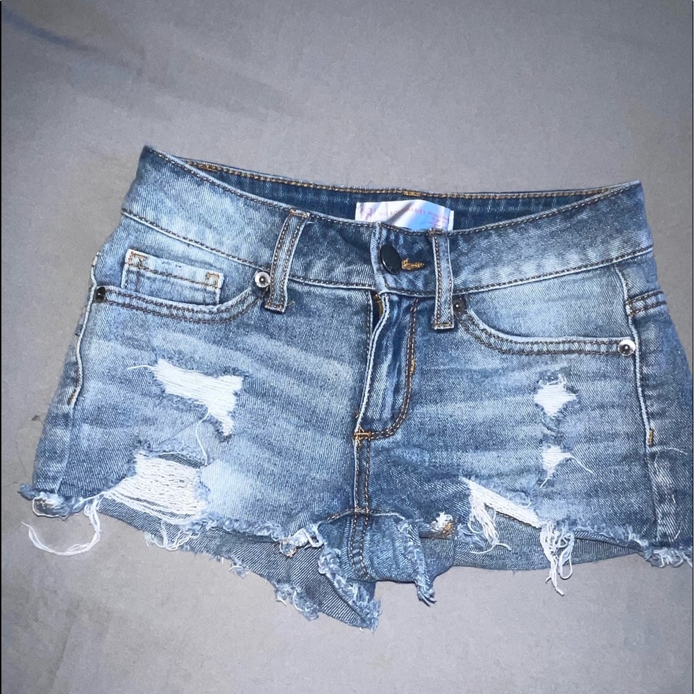 Super Cute Short Shorts Distressed on front and back